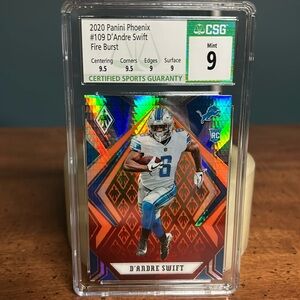 D’Andre Swift 2020 Panini Phoenix Fire Burst Rookie Mint 9